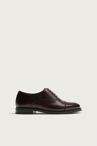 Zara LEATHER DRESS SHOES - Brown
