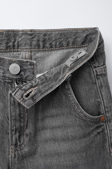 SEAM DETAIL WIDE-LEG JEANS - Mid-grey by Zara - Image 2