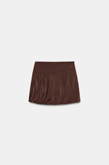 BALLOON MINI SKIRT - Brown by Zara - Image 5