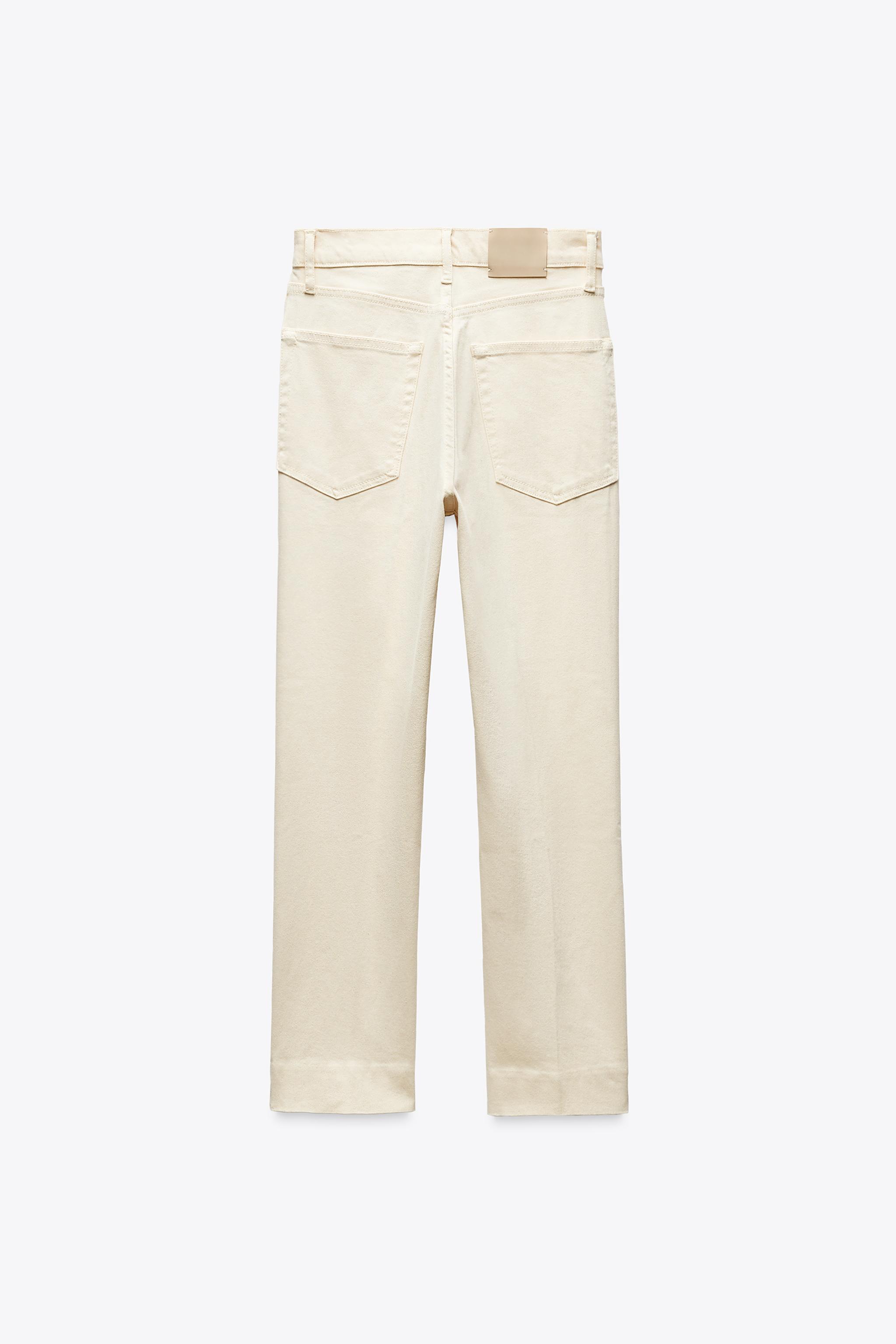 【ZARA】ZWコレクションブーツカット クロップド丈 ハイウエスト ZWコレクション ブーツカット クロップド丈 ハイウエスト レザー