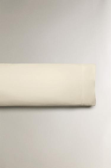 SATEEN PILLOWCASE (1000 THREAD COUNT) - Cream by Zara - Image 3