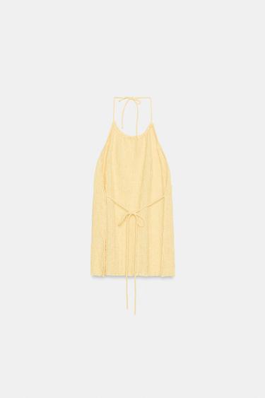 TOP HALTER DOS NU - Jaune clair de Zara - Image 6