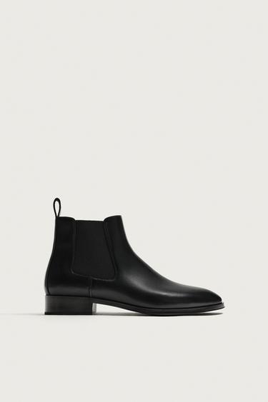 Zara POINTED CHELSEA BOOTS - Black