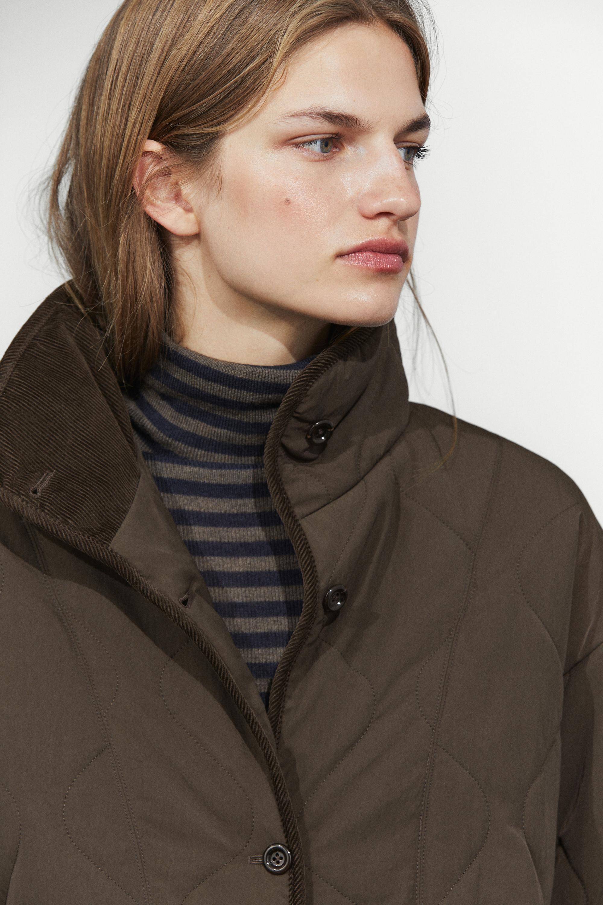 Veste à surpiqûres ondulées