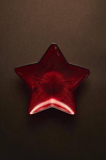 GLASS CHRISTMAS STAR BOWL - Red by Zara - Image 4