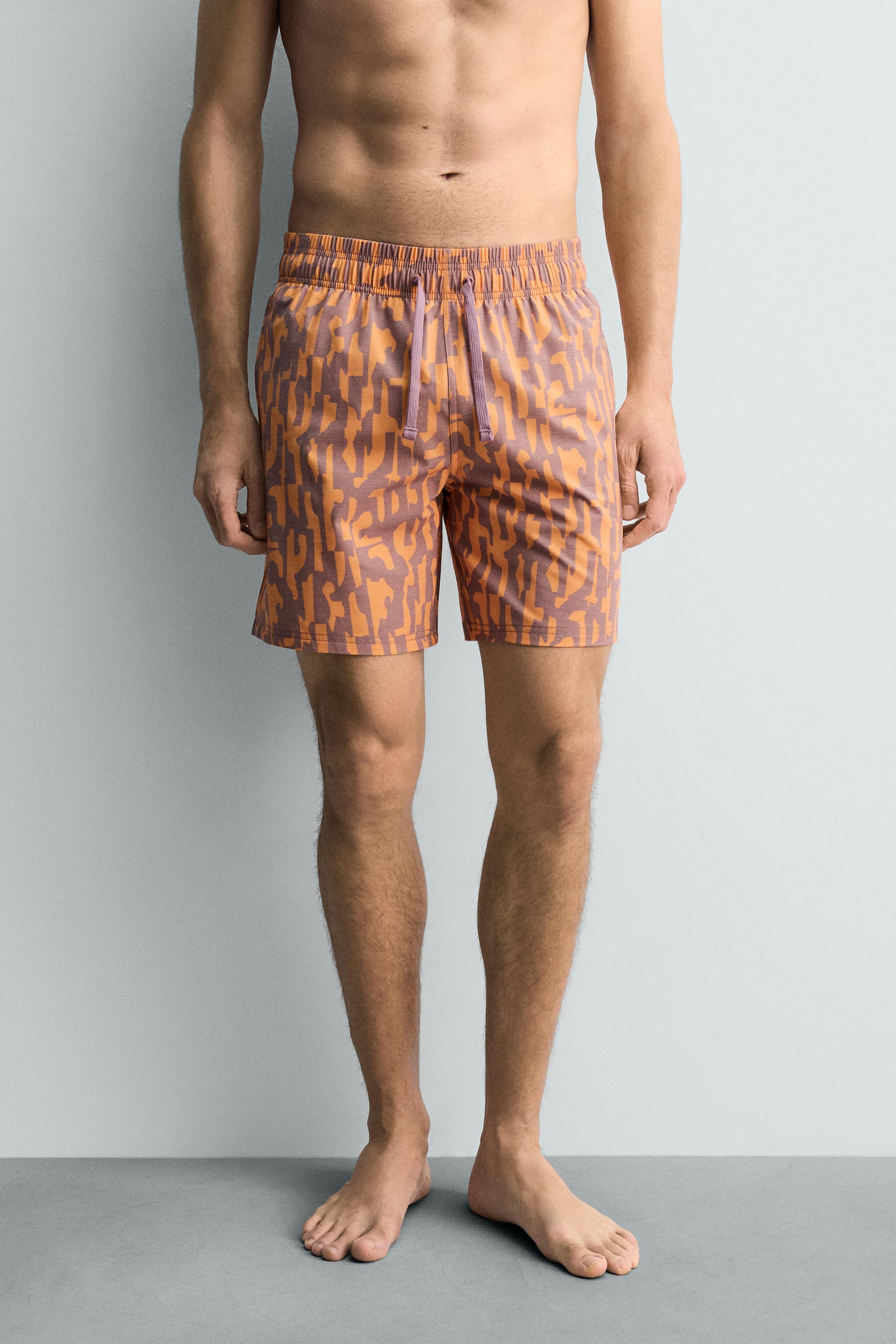 MAILLOT DE BAIN LONG À IMPRIMÉ ABSTRAIT