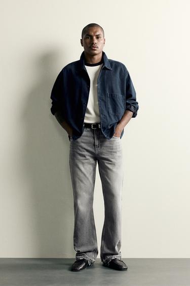 Zara FLARE FIT JEANS - Gray