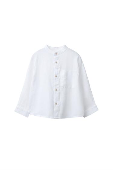 リネン100%シャツエクリュZaraのリネン100%シャツ - エクリュ