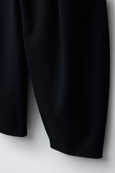 BALLOON TAILORED FIT TROUSERS - Navy blue by Zara - Image 3