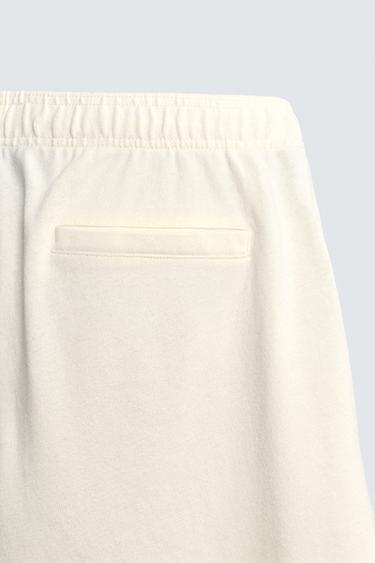 REGULAR FIT JOGGER BERMUDA SHORTS - Oyster-white by Zara - Image 9