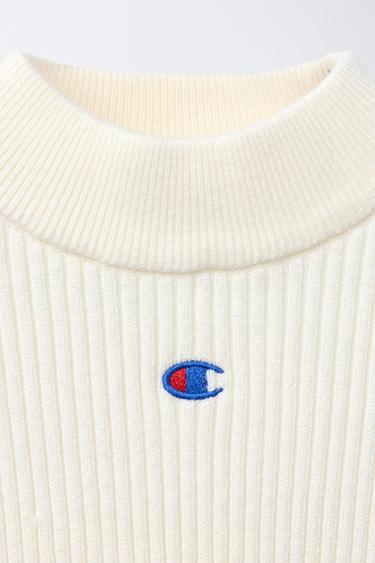 CHAMPION ® X ZARA RIBBED HIGH NECK SWEATER - Ecru by Zara - Image 2