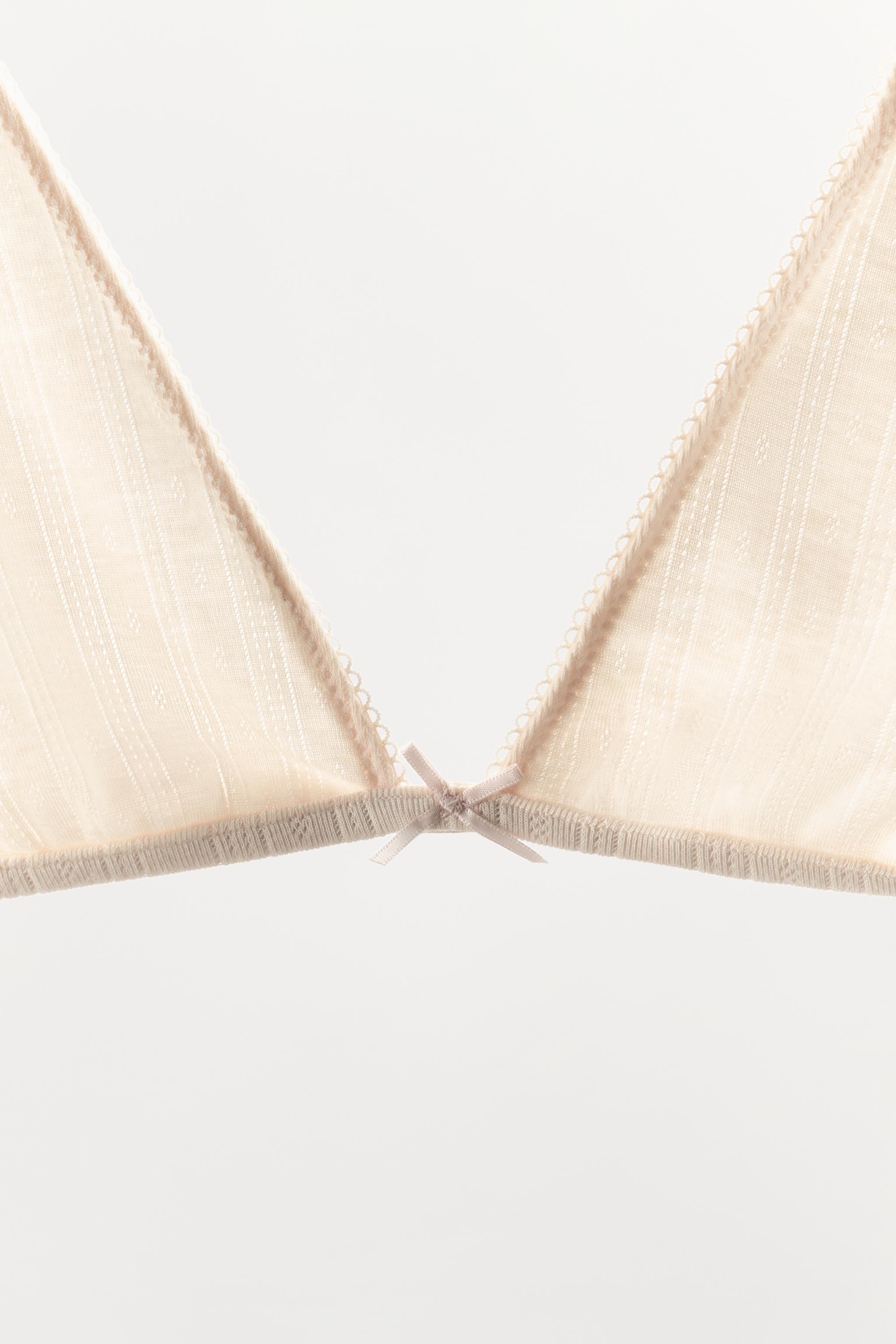 Бра, треугольные чашки, ажурная вязка — Zara — фото 8
