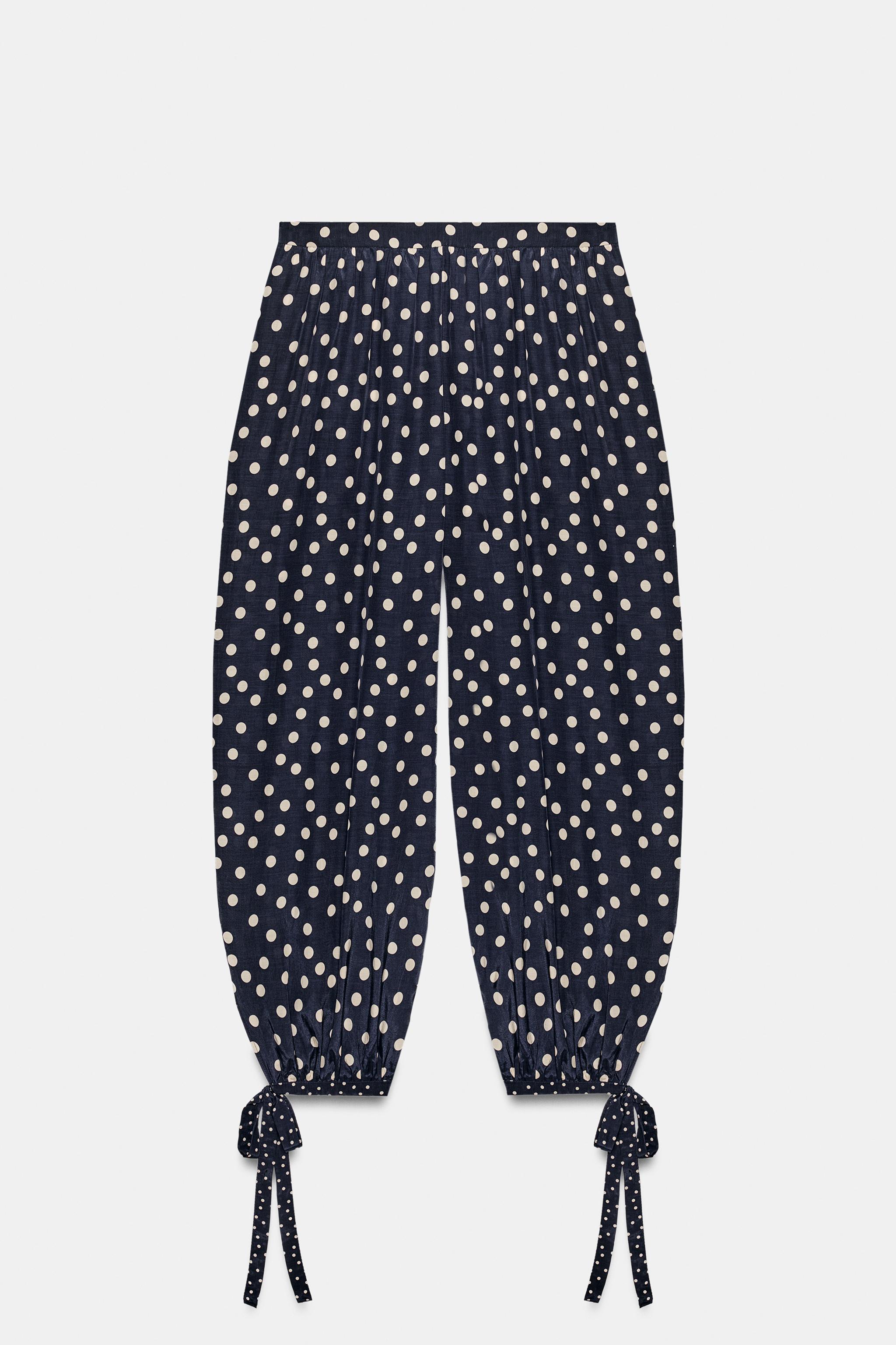 Женские брюки Zara ZW COLLECTION POLKA DOT BALLOON PANTS — фото 2