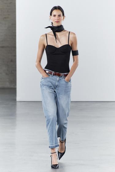 JEANS ZW COLLECTION SLIM RELAXED TIRO MEDIO - Azul de Zara - Imagen 0