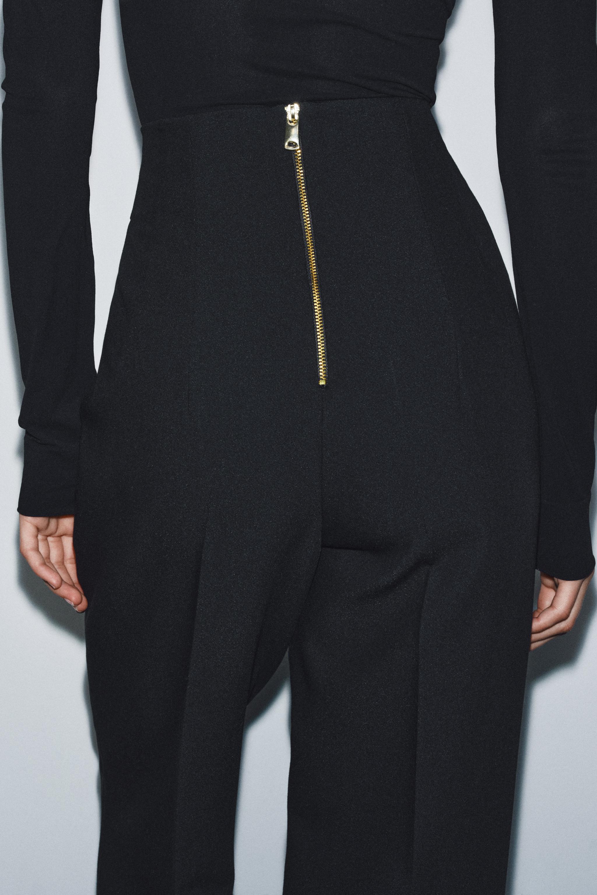 HIGH-WAISTED ZIPPER PANTS ZW COLLECTION