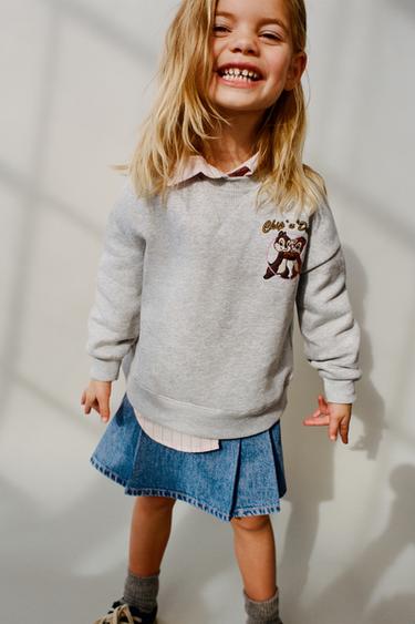 DENIM BERMUDA SKORT - Mid-blue by Zara
