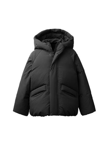 50% FEATHER AND 50% DOWN WATER-REPELLENT PUFFER JACKET - Anthracite grey by Zara
