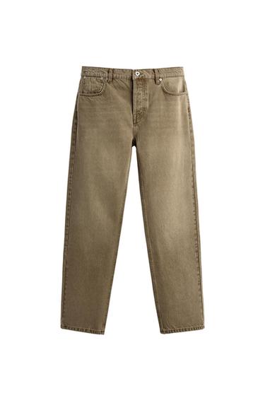 RELAXED FIT JEANS - camel by Zara - Image 0