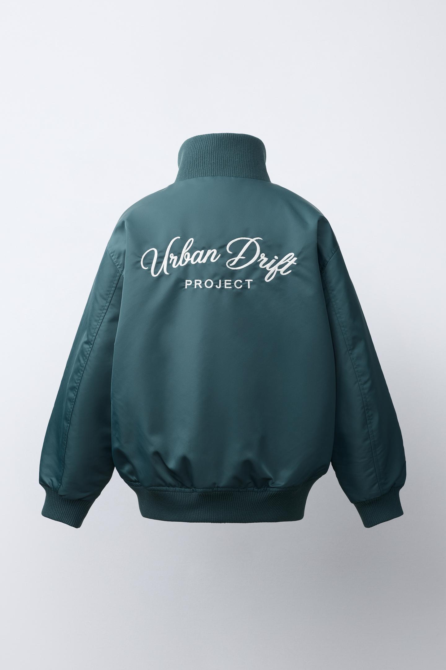 Детская куртка Zara Text Embroidery Bomber, цвет: Синий — фото 4