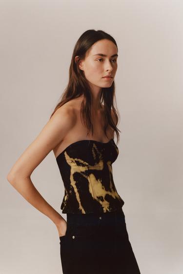 Zara LIMITED EDITION STRAPLESS CORSET - Multicolored
