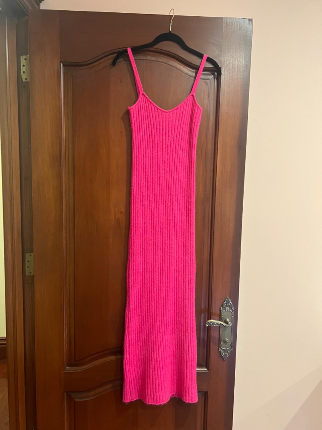 WOOL ALPACA BEADED STRAPPY DRESS