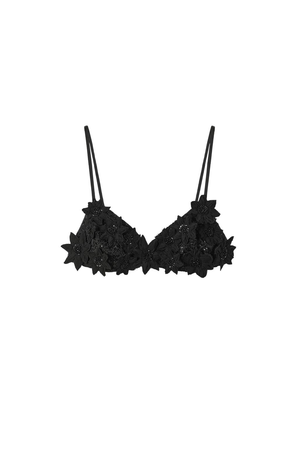 EMBOSSED FLORAL BEADED BRALETTE - image 3