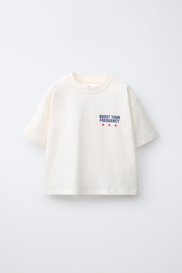 SLOGAN PRINT T-SHIRT - Ecru by Zara - Image 0