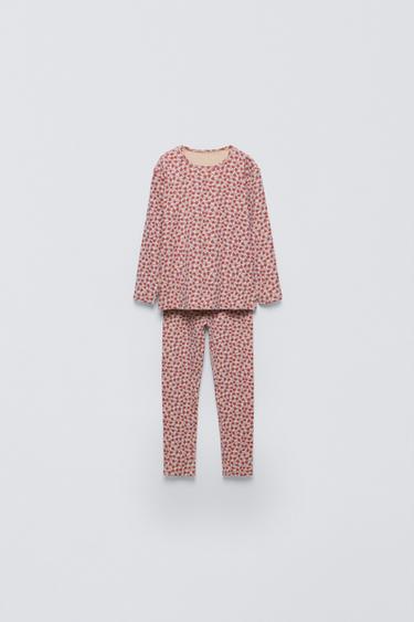 2-6 AÑOS/ PIJAMA FLORES - Burgundy de Zara