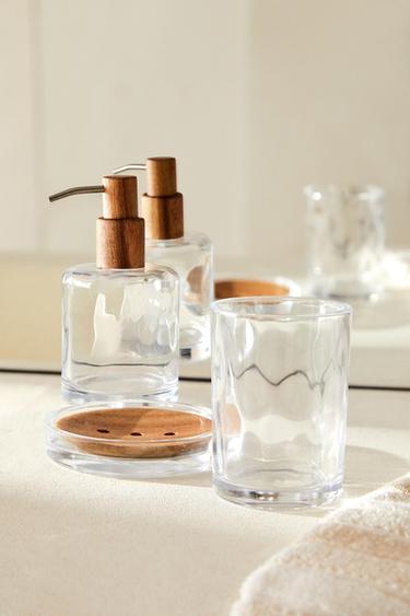 ENSEMBLE D'ACCESSOIRES DE SALLE DE BAIN EN VERRE ET BOIS - 990 de Zara - Image 2