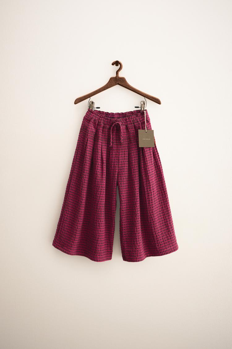 ZARA TIMELESS PANTALÓN ESTAMPADO CUADROS Fucsia ZARA Estados - Main Image