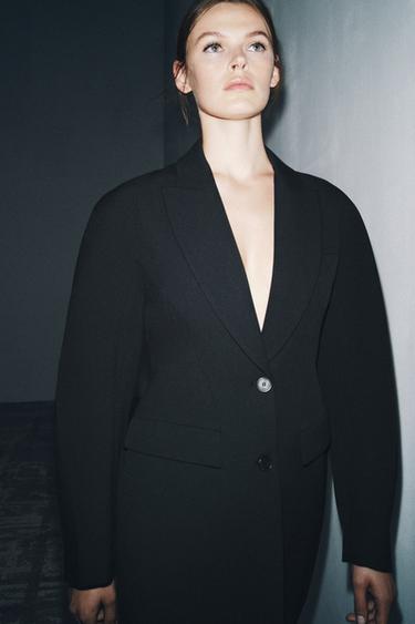 MANTEAU CINTRÉ ZW COLLECTION - Noir de Zara - Image 3