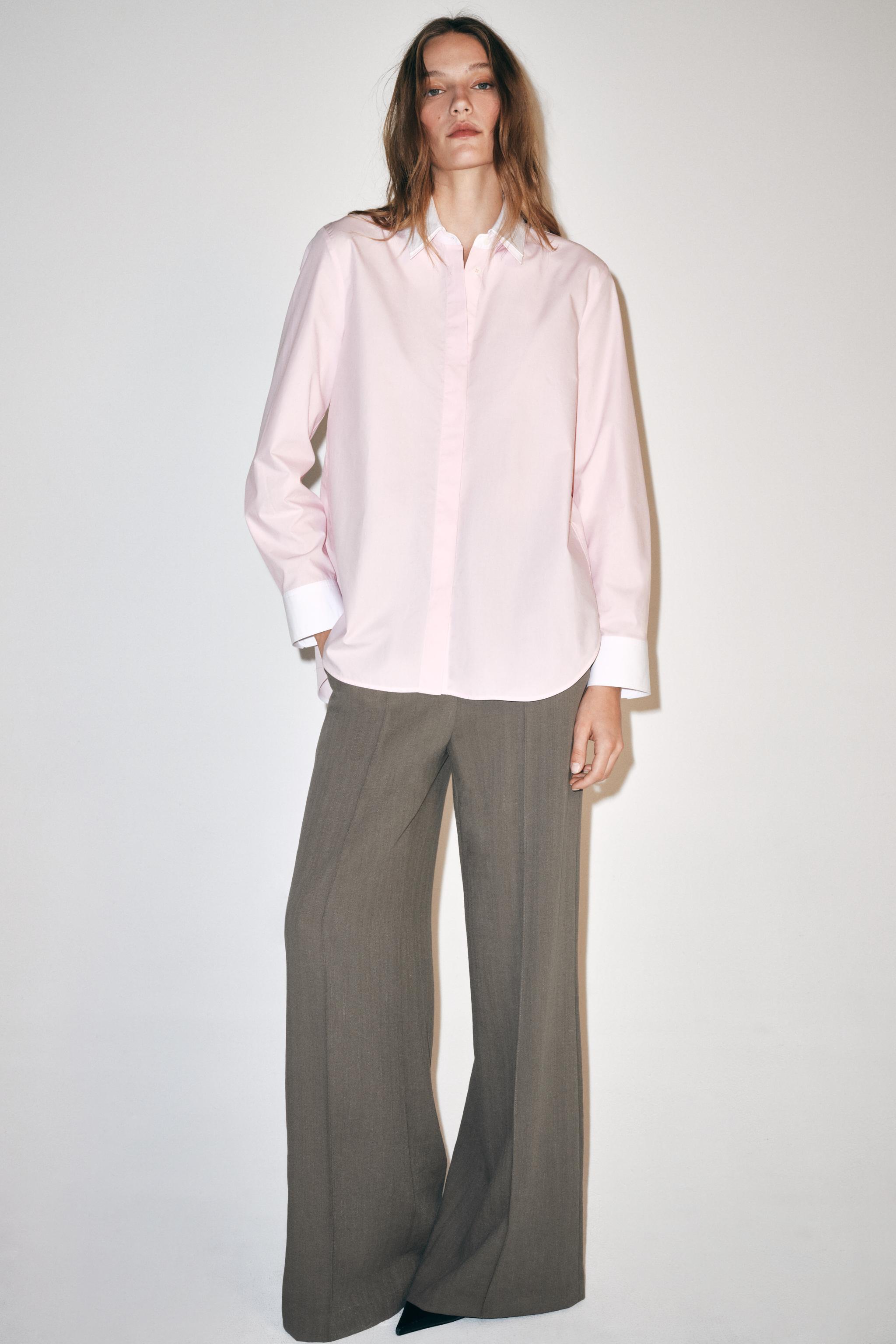 ZW COLLECTION DOUBLE COLLAR SHIRT