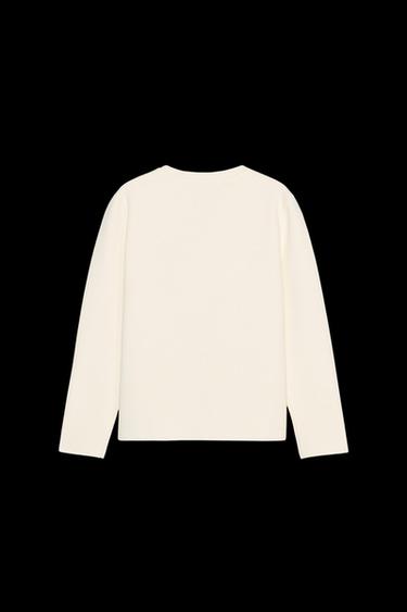 PLAIN KNIT CARDIGAN - Ecru by Zara