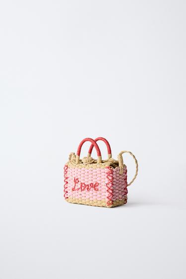 SAC BANDOULIÈRE EFFET RAFIA - Rose de Zara - Image 1