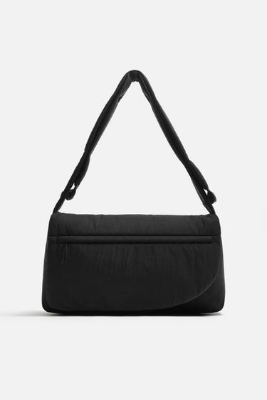 BOLSO HOMBRO NYLON - Negro de Zara