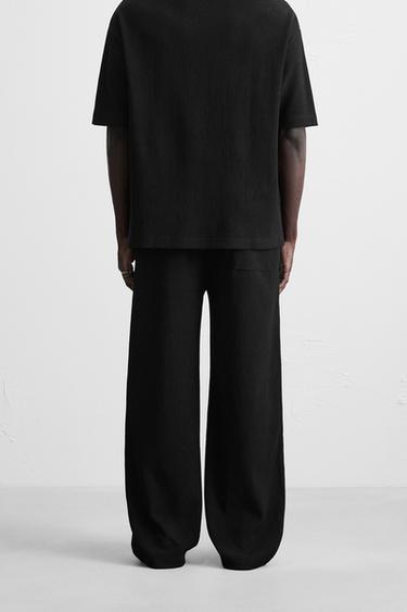 PANTALON DE JOGGING STRUCTURE VERTICALE - Noir de Zara - Image 2