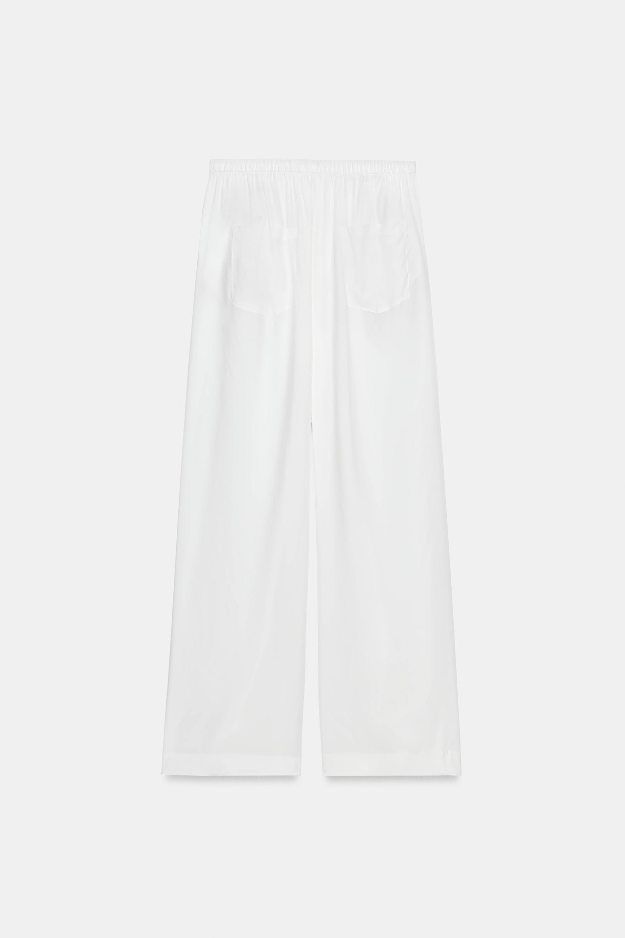 Женские брюки Zara ZW COLLECTION FLOWY TROUSERS — фото 8