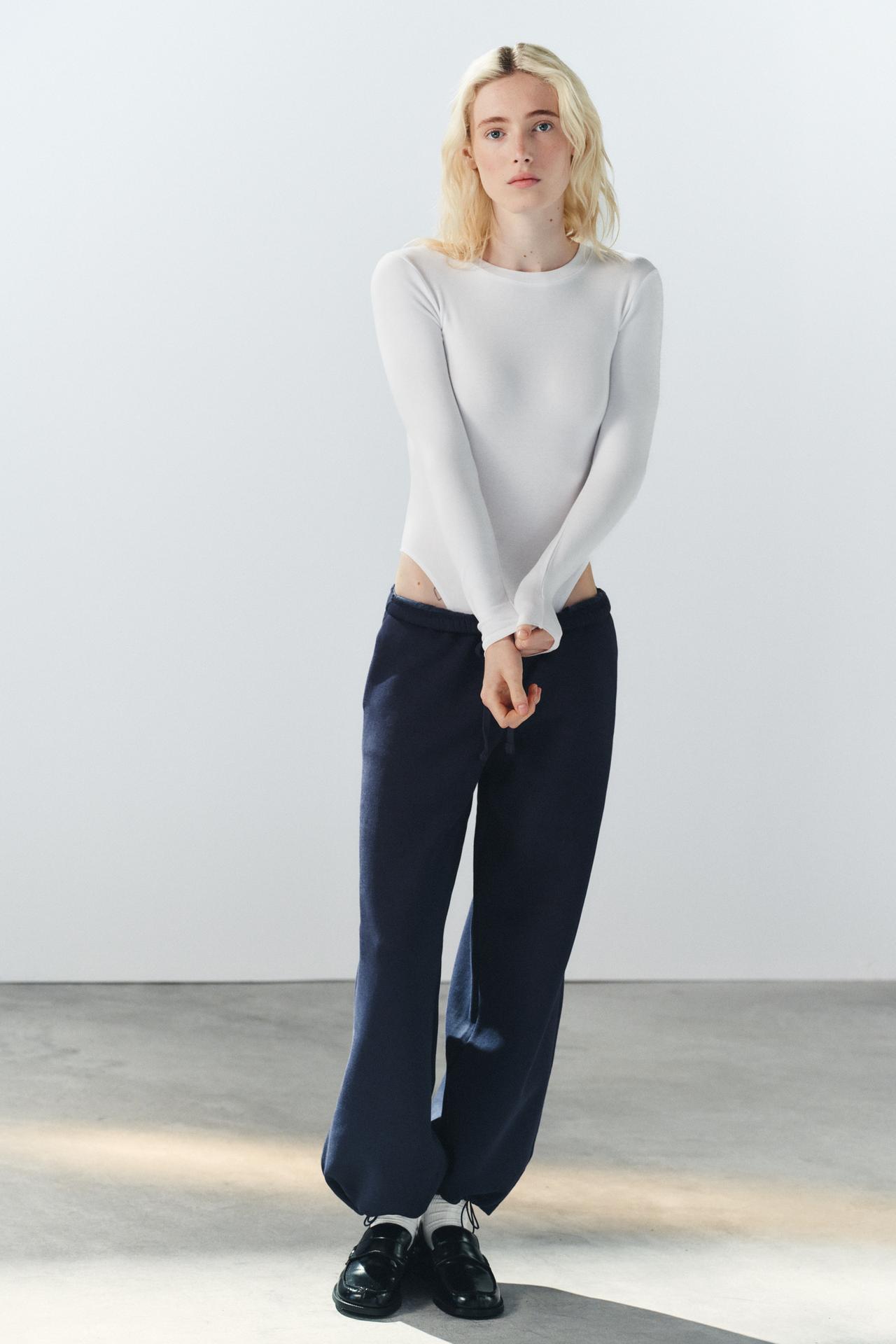 LONG-SLEEVE BODYSUIT — White