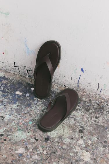 LTHR SNDLS - Burgundy Red by Zara - Image 0