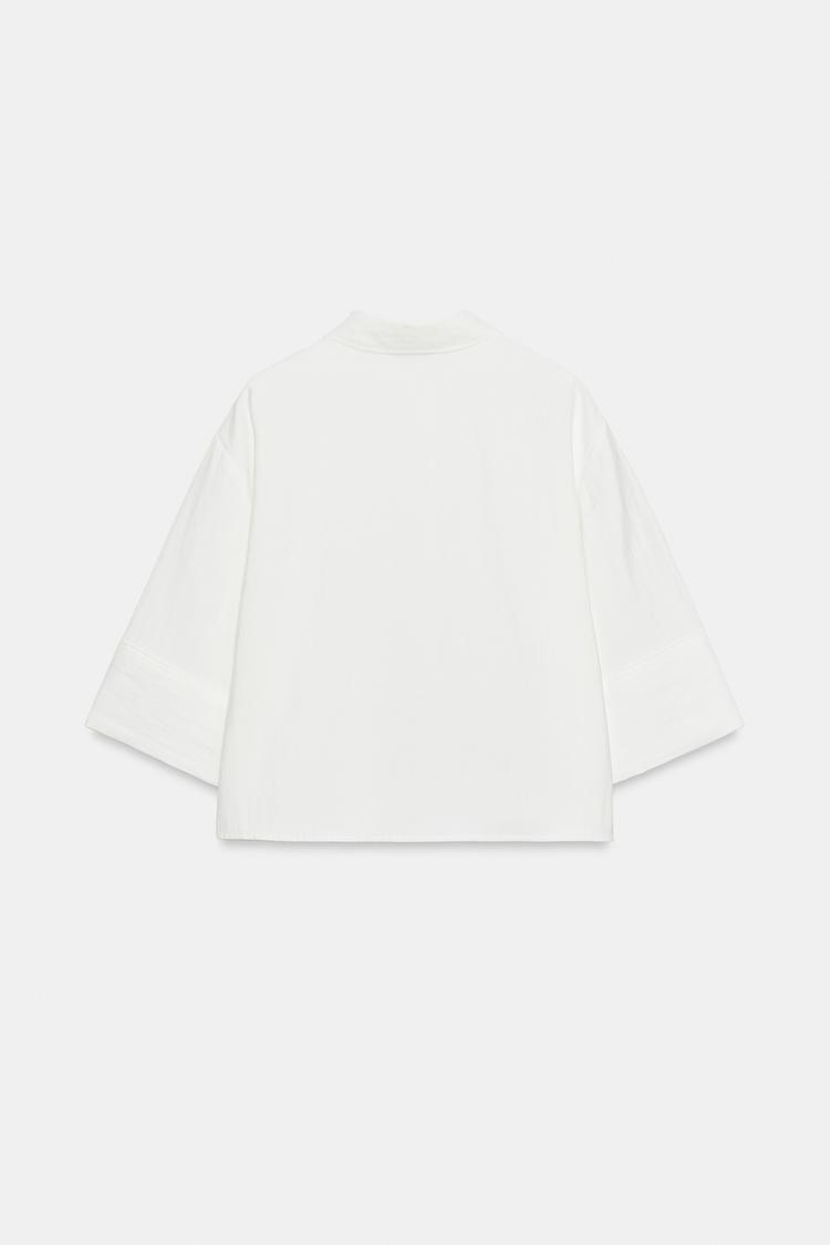 Camisa corta de mangas anchas 7