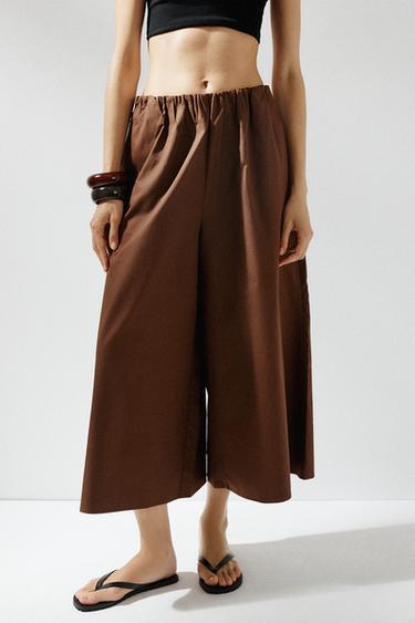 PANTALONI CULOTTE - Marrone scuro di Zara