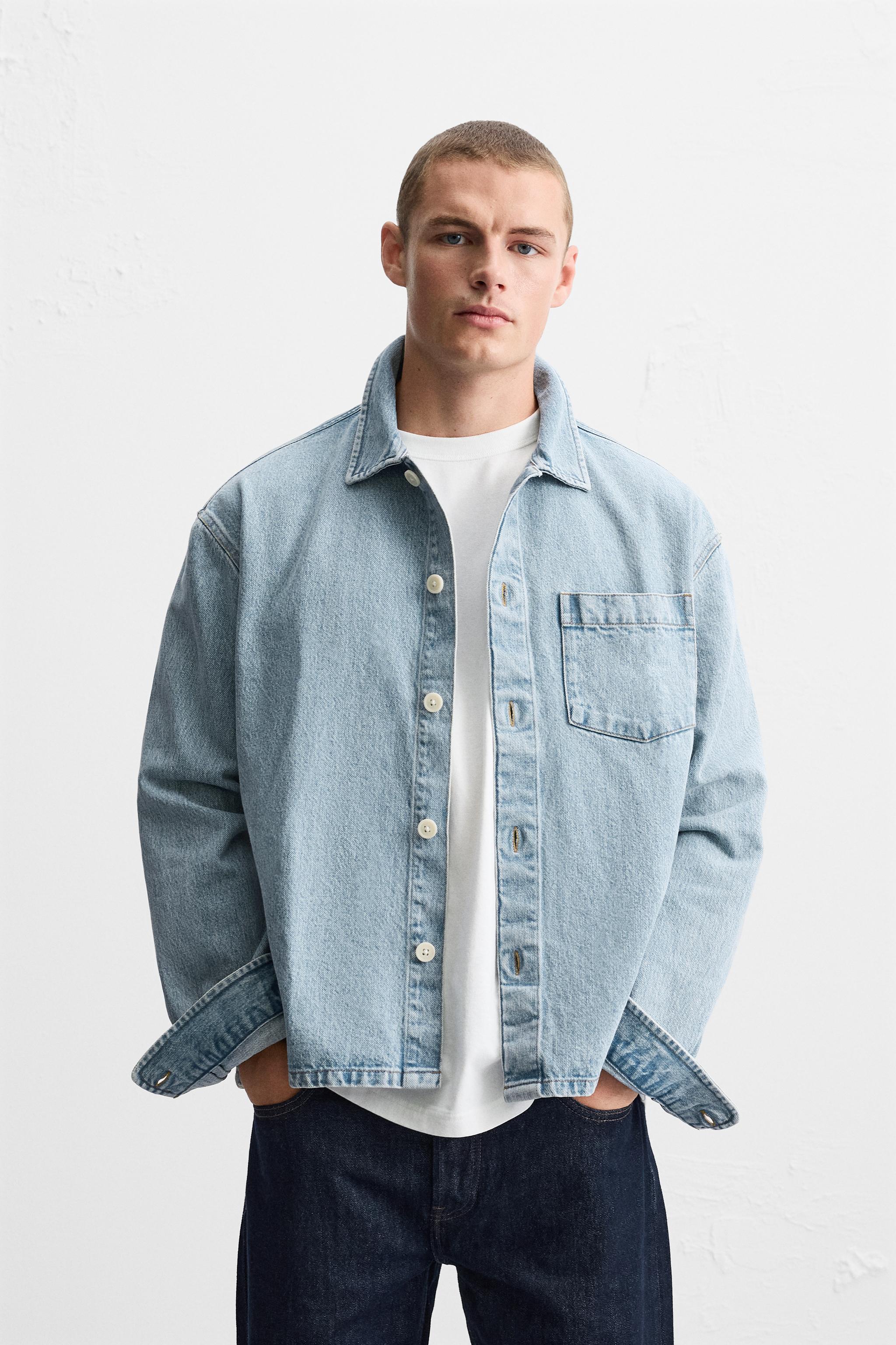 Zara OVERSIZED DENIM discount OVERSHIRT