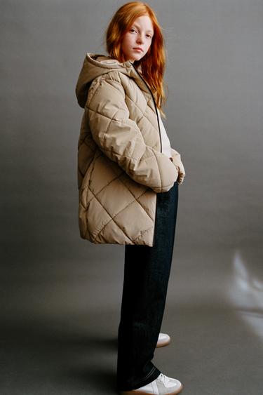 LONG PUFFER JACKET - camel by Zara