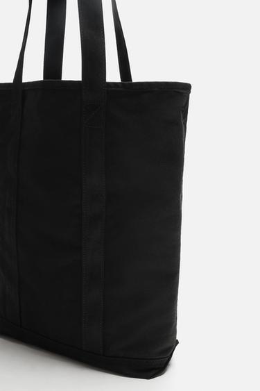 SAC SHOPPER EN TISSU - Noir de Zara - Image 2