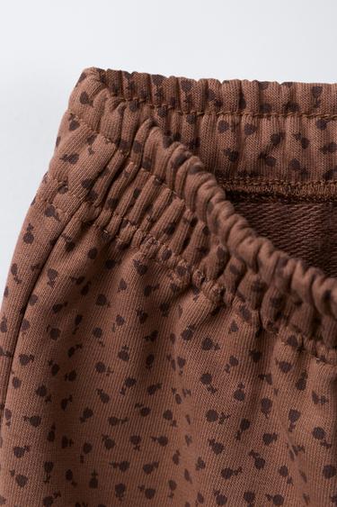 PRINTED LACE TRIM PLUSH CULOTTES - Chocolate by Zara - Image 2