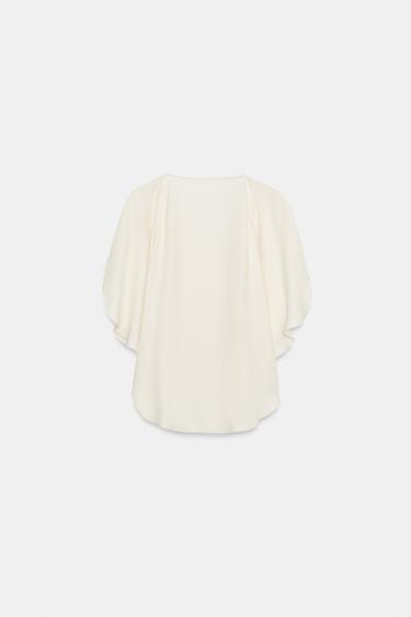 BLOUSE FLUIDE ZW COLLECTION - Écru de Zara - Image 6