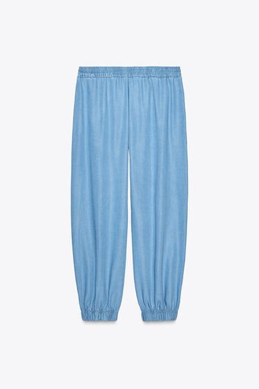 PANTALON DE JOGGING POIGNETS BAS - Indigo clair de Zara - Image 5