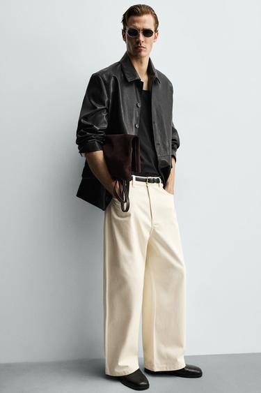 PANTALON COUPE DÉCONTRACTÉE - Beige clair de Zara - Image 5