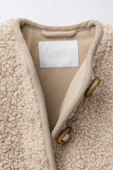 BLOUSON EFFET MOUTON AVEC BRANDEBOURGS - Beige de Zara - Image 2