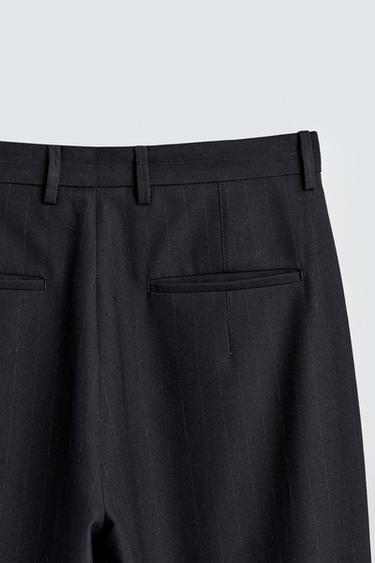 RELAXED FIT PLEATED TROUSERS - Navy blue by Zara - Image 2